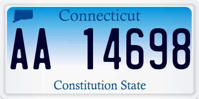 CT license plate AA14698