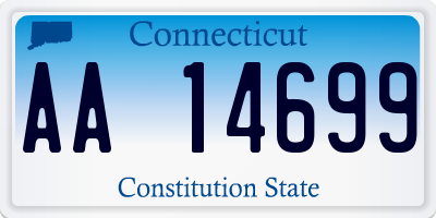 CT license plate AA14699