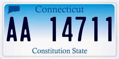 CT license plate AA14711