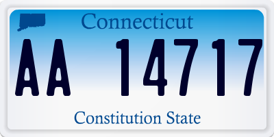 CT license plate AA14717