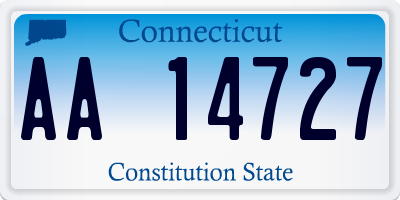 CT license plate AA14727