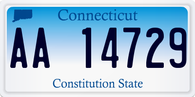 CT license plate AA14729