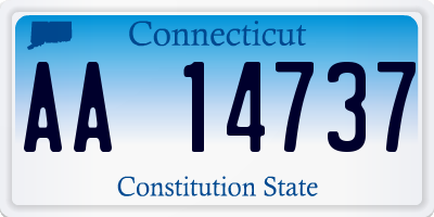 CT license plate AA14737