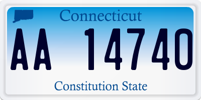 CT license plate AA14740