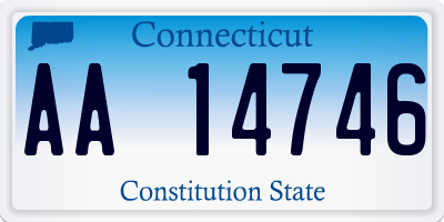 CT license plate AA14746