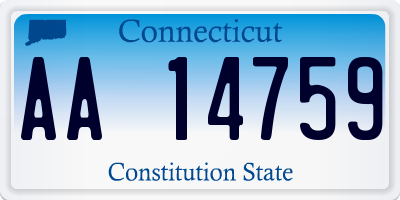 CT license plate AA14759