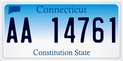 CT license plate AA14761