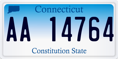 CT license plate AA14764