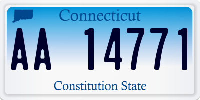 CT license plate AA14771