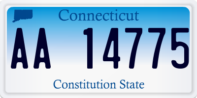 CT license plate AA14775