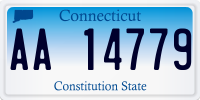 CT license plate AA14779