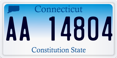 CT license plate AA14804