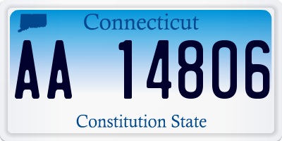 CT license plate AA14806