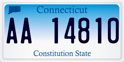 CT license plate AA14810