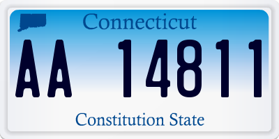 CT license plate AA14811