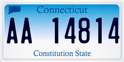 CT license plate AA14814