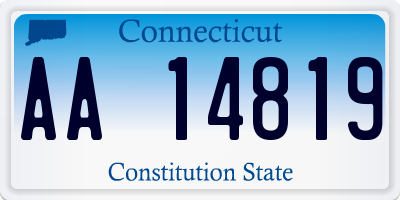 CT license plate AA14819