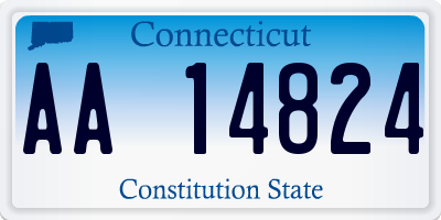 CT license plate AA14824