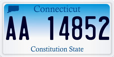 CT license plate AA14852