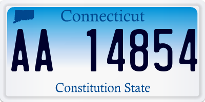 CT license plate AA14854