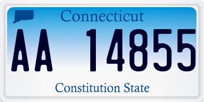 CT license plate AA14855