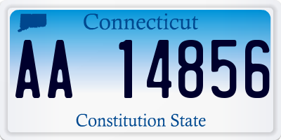 CT license plate AA14856