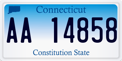 CT license plate AA14858