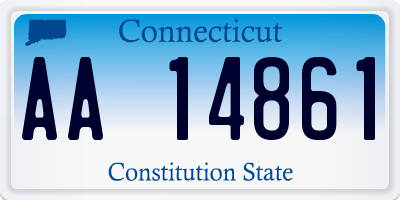 CT license plate AA14861