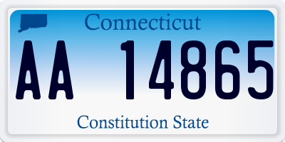 CT license plate AA14865