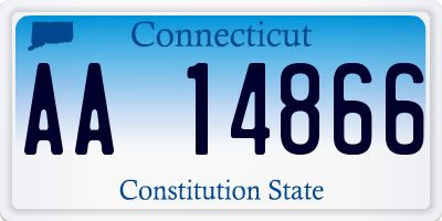 CT license plate AA14866