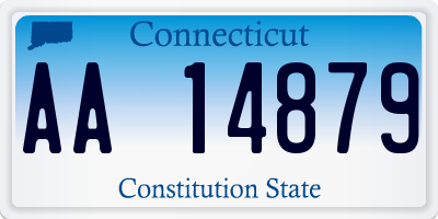 CT license plate AA14879