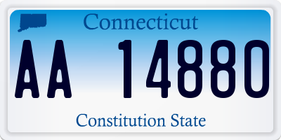 CT license plate AA14880