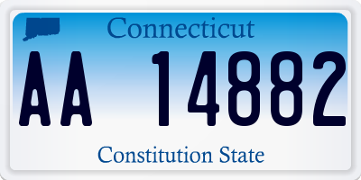 CT license plate AA14882