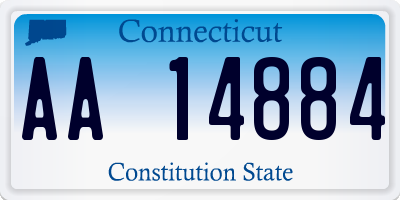 CT license plate AA14884