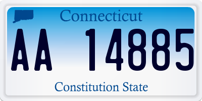 CT license plate AA14885