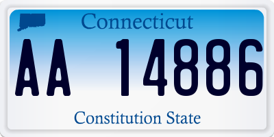 CT license plate AA14886