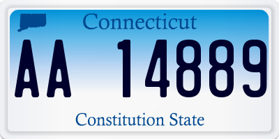 CT license plate AA14889