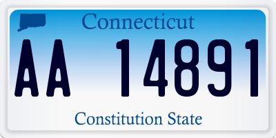 CT license plate AA14891