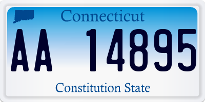 CT license plate AA14895