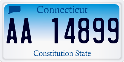 CT license plate AA14899