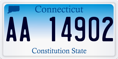 CT license plate AA14902