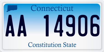 CT license plate AA14906