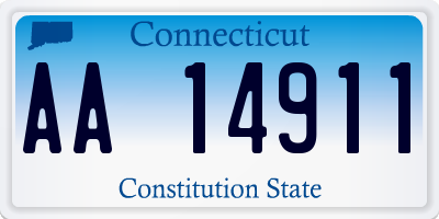 CT license plate AA14911