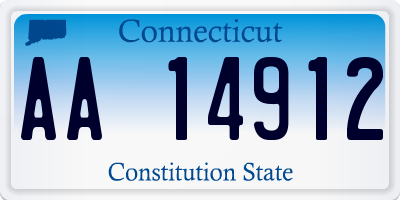 CT license plate AA14912