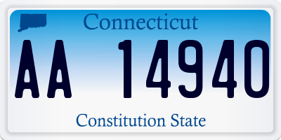 CT license plate AA14940