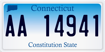 CT license plate AA14941