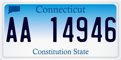 CT license plate AA14946