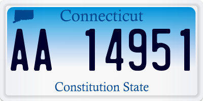 CT license plate AA14951