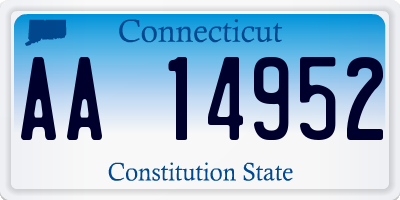 CT license plate AA14952