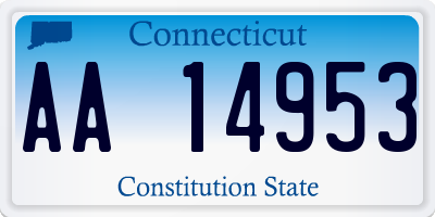 CT license plate AA14953